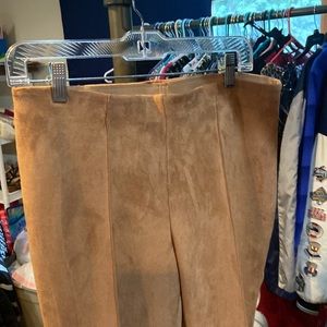 Suede pants